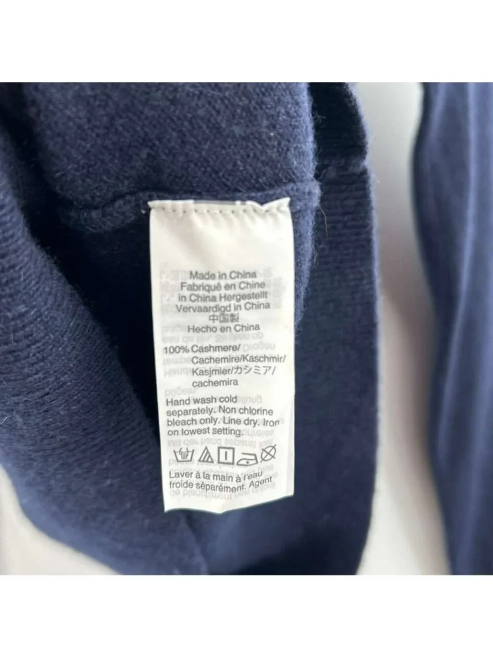 Crewcuts by J. Crew Sweater Youth Size 14 Blue 100% Cashmere 1/2 Zip Mock Neck